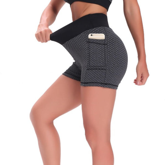 baller-babe-womens-active-wear-gym-shorts-sale-black-wit-pocket