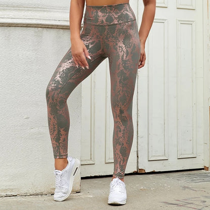 baller-babe-active-wear-snake-gold-yoga-leggings