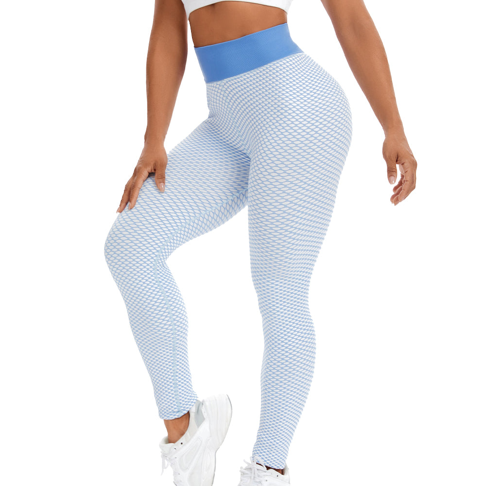 best yoga leggings australia blue and white colour with scrunch butt