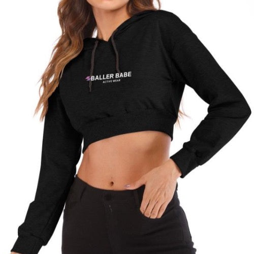 black womens jumper with hood for workout