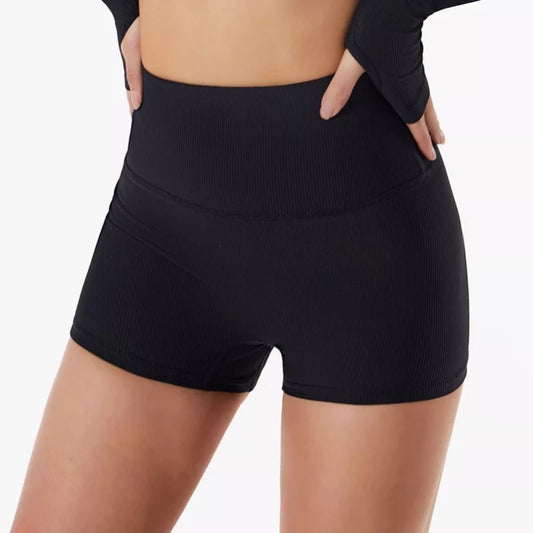 black gym shorts bo-tee style ribbed yoga shorts activewear australia