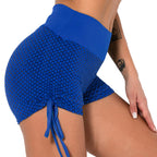 blue yoga shorts active wear women australia tie up pole dancing shorts