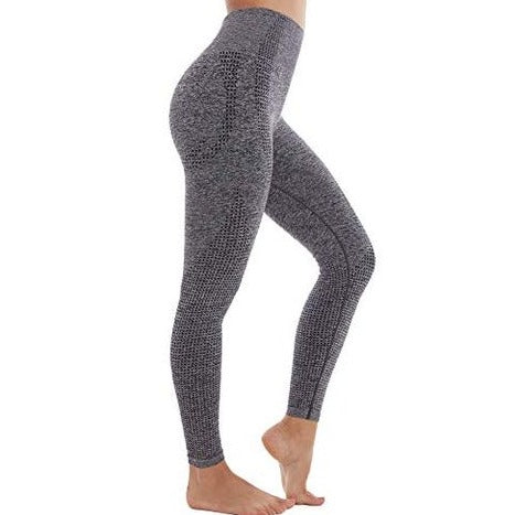 Compression High waist grey leggings with pocket on the back and white baller babe logo