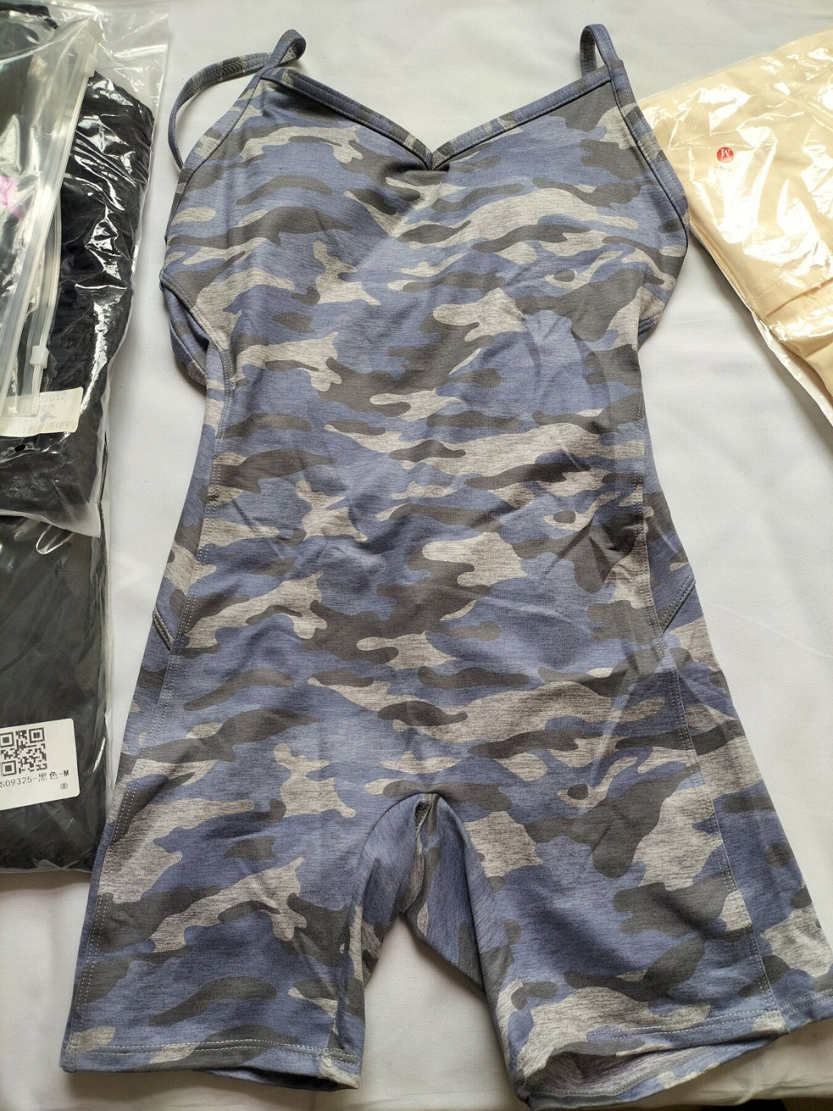 camo grey bodysuit shorts activewear unitard australia