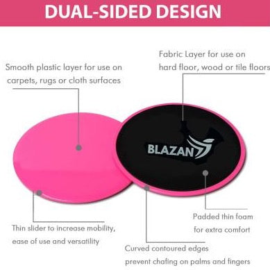 Core Sliders Gliding Discs Abs Exercise Gym Fitness Foam Circle Pad