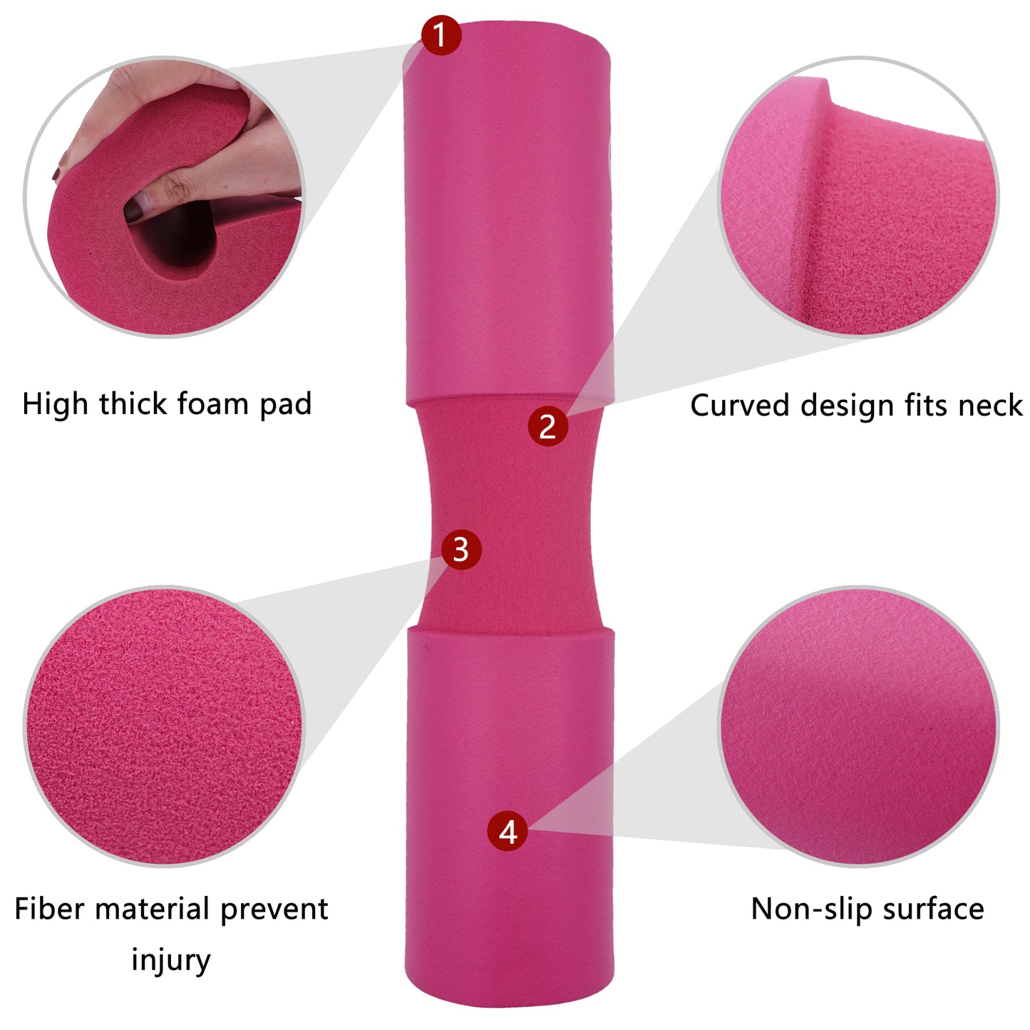 3 in 1 Barbell Pad Set with Carry Bag Wrist Wraps Ankle Straps