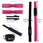 3 in 1 Barbell Pad Set with Carry Bag Wrist Wraps Ankle Straps