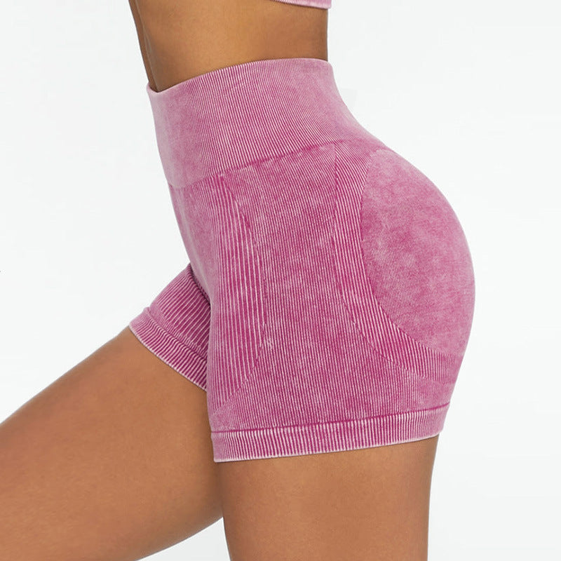 womens seamless workout shorts scrunch butt pink