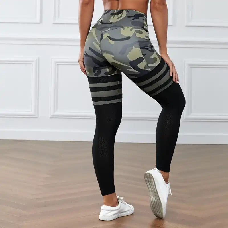 Baller Babe Camo Thigh High Pocket Leggings