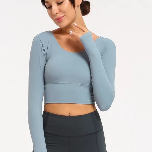 Blue Baller Babe Ruby Long Sleeve Middi Top