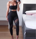 Seamless Black Mesh Baller Babe Active Leggings