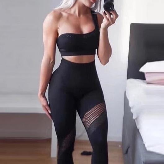 Mesh black leggings by baller babe active wear