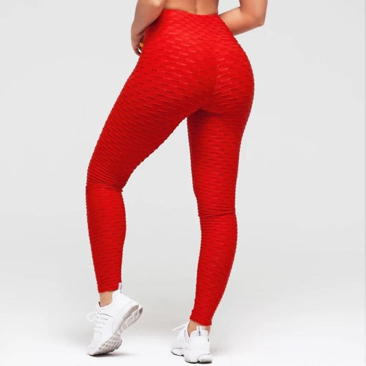 Baller Babe Wild Red Textured Leggings
