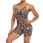 Leopard Baller Babe jumpsuit one piece Shorts