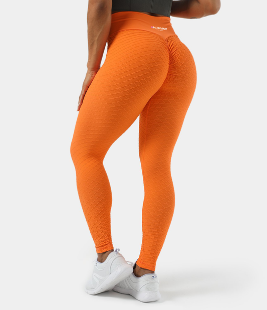 Orange caprice V waist activewear Leggings