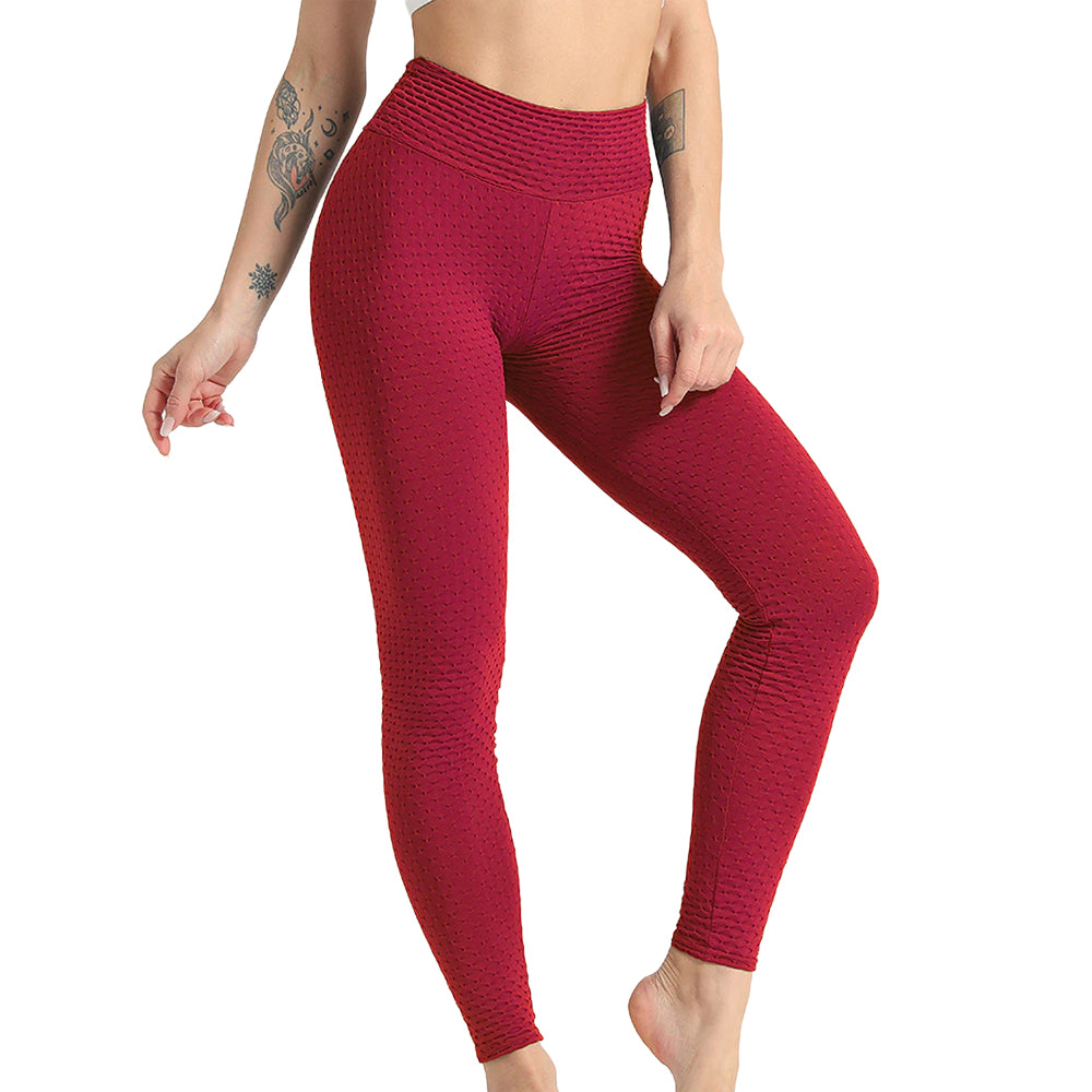 Baller Babe Red Compression Textured Leggings