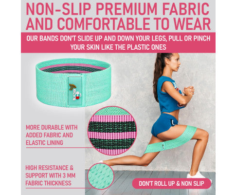 Glute Lifting Booty Burner Resistance Band Set of 3 Small Medium Large