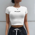 Baller Babe Active wear Basic gym shirt white for workout