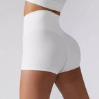 white High waisted Baller Babe shorts active wear for women australia