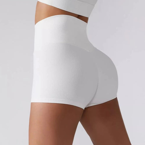 white High waisted Baller Babe shorts active wear for women australia