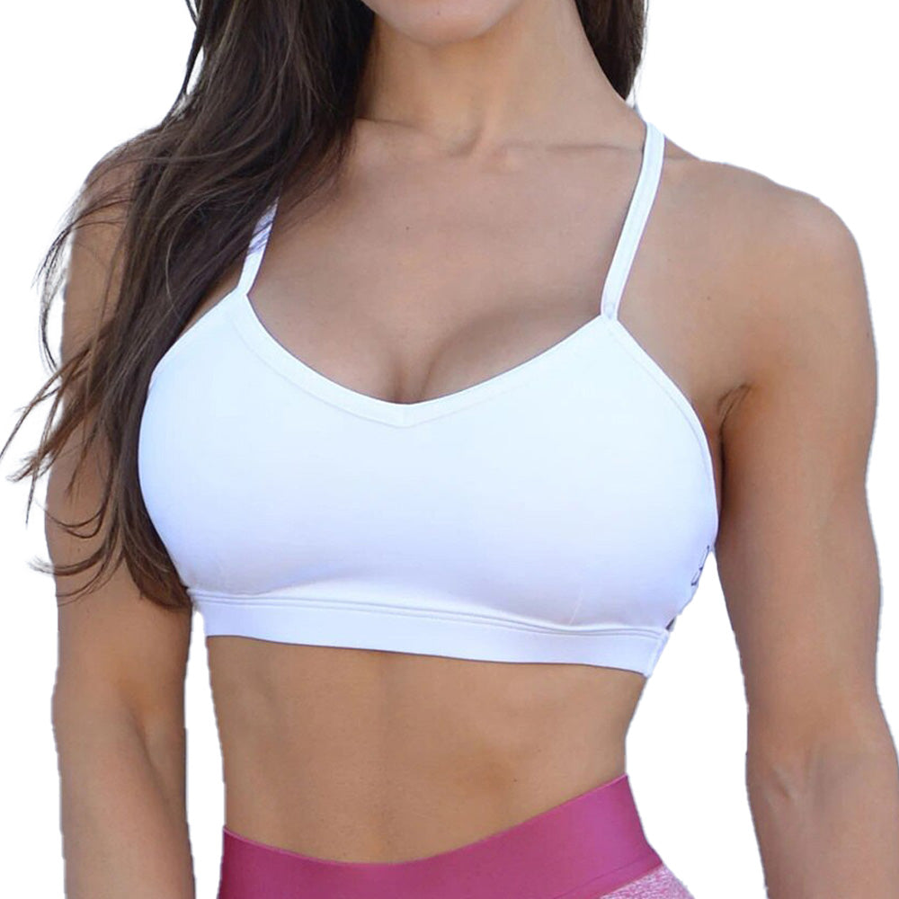 Chicago Cross Back Sports Bra Cop Top Blue