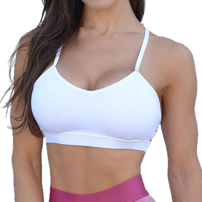 Chicago Cross Back Sports Bra Cop Top Blue