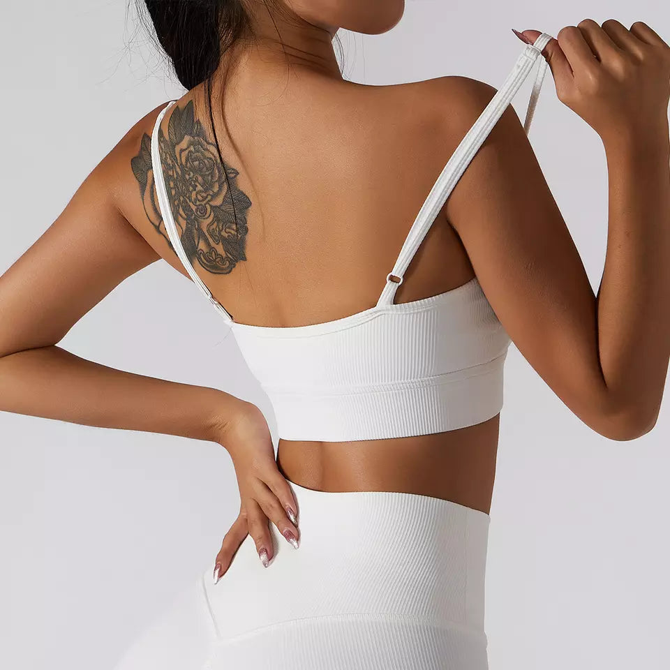 womens crop top white ribbed yoga sports bra baller babe australia sale