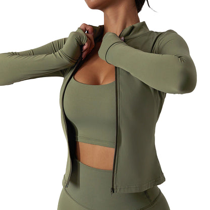 Slim Fit Active Zip Force Jacket - Grey